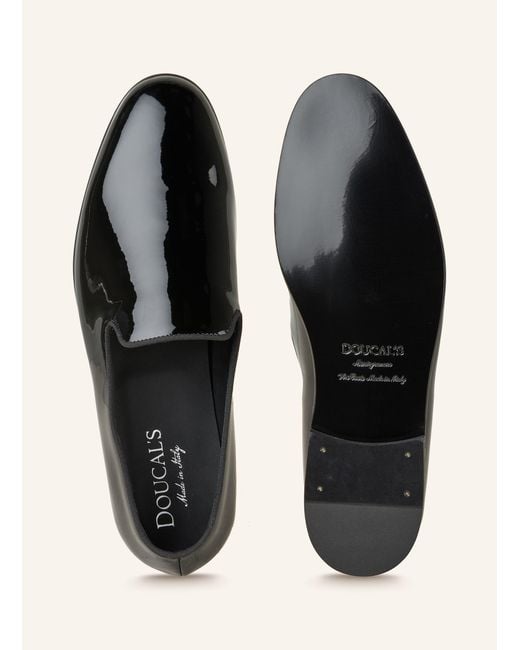 Doucal's Lack-Slipper in Black für Herren