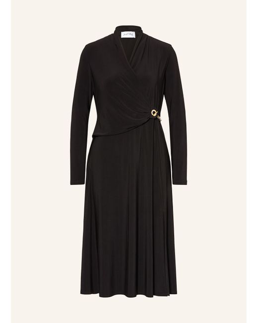 Joseph Ribkoff Black Jerseykleid in Wickeloptik mit 3/4-Arm