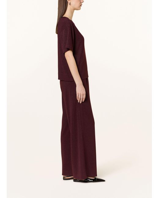 MARC AUREL Purple Marlenehose mit Glitzergarn