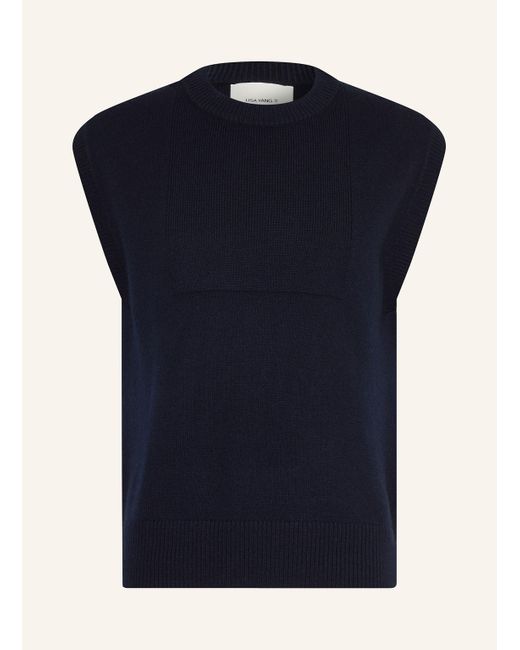 Lisa Yang Cashmere-Pullunder DENNIS in Blue für Herren