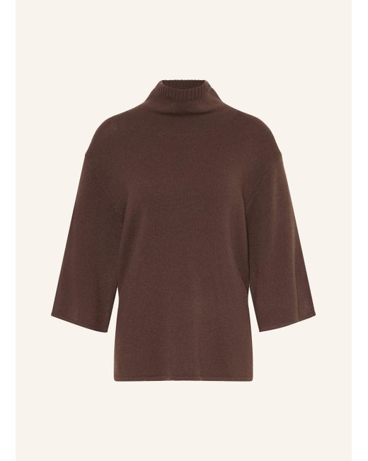 FTC Cashmere Brown Rollkragenpullover aus Cashmere mit 3/4-Arm