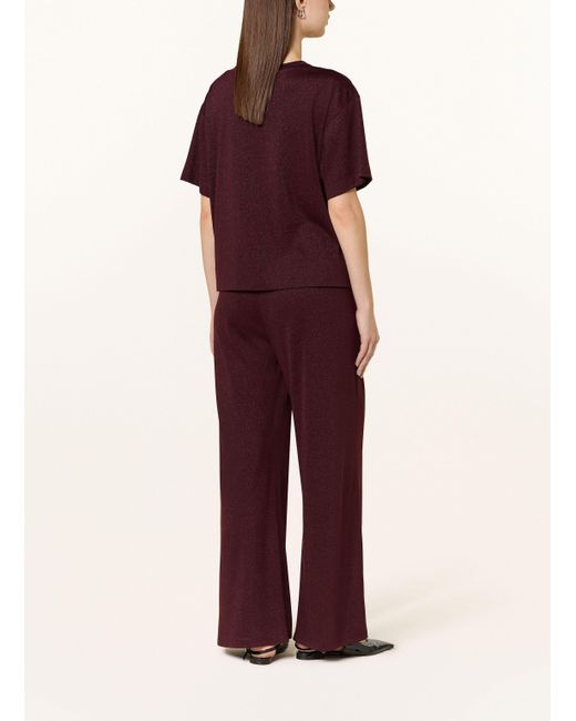 MARC AUREL Purple Marlenehose mit Glitzergarn