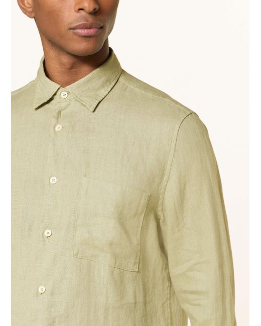 Marc O' Polo Leinenhemd Regular Fit in Yellow für Herren