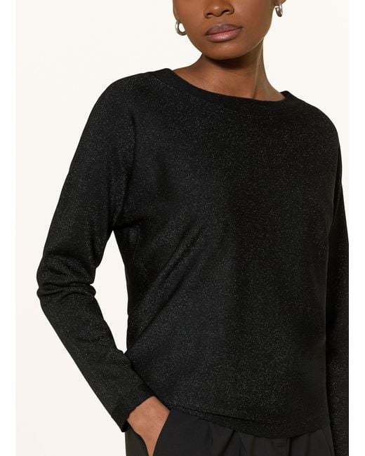 Comma, Black Pullover mit Glitzergarn