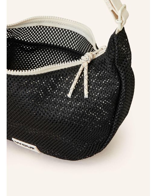 Wouf Black Schultertasche aus Mesh