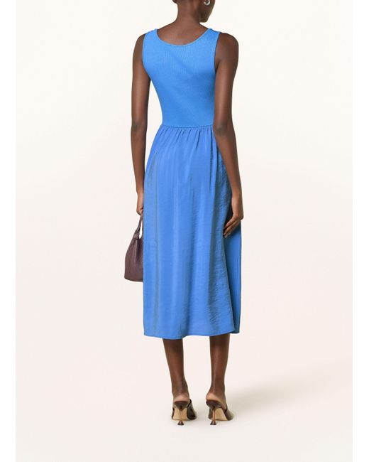 Rich & Royal Blue Kleid im Materialmix