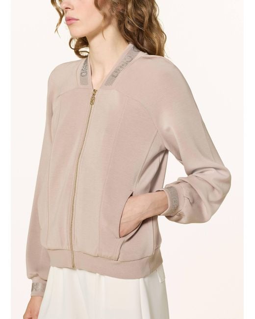 Liu Jo Natural Sweatjacke mit Schmucksteinen