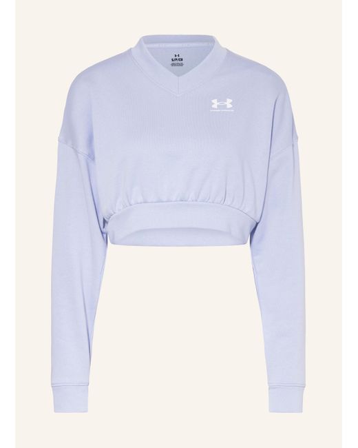 Under Armour Blue Cropped-Sweatshirt UA RIVAL