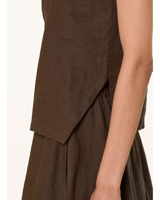 Closed Brown Leinen