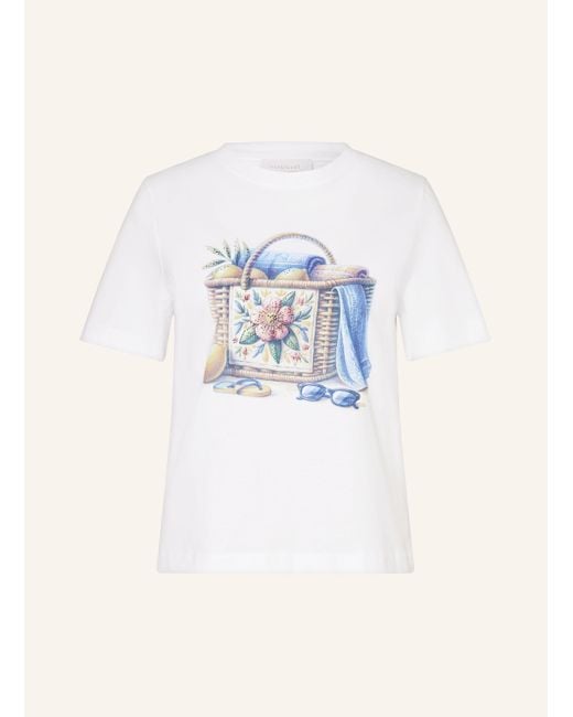 Rich & Royal White T-Shirt mit Schmucksteinen
