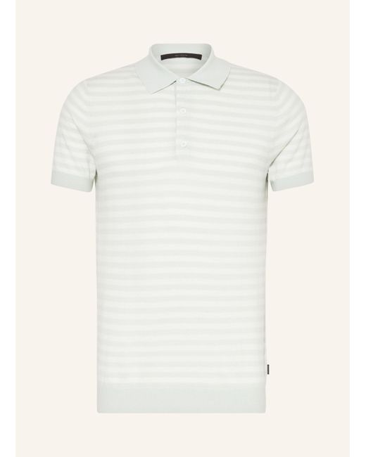 Windsor. Strick-Poloshirt mit Cashmere in White für Herren