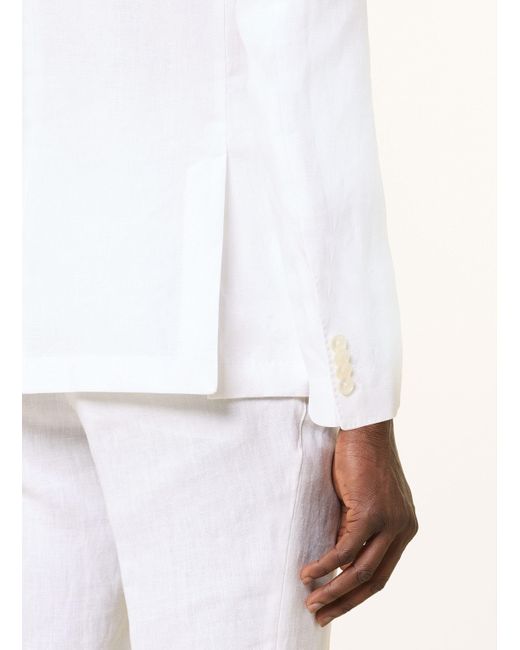 Boss Anzugsakko HUGE Slim Fit aus Leinen in White für Herren