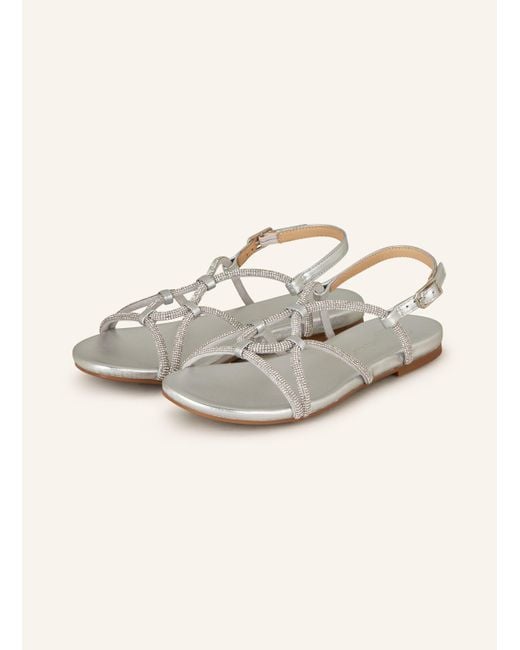 Unisa Natural Sandalen COOPER mit Schmucksteinen