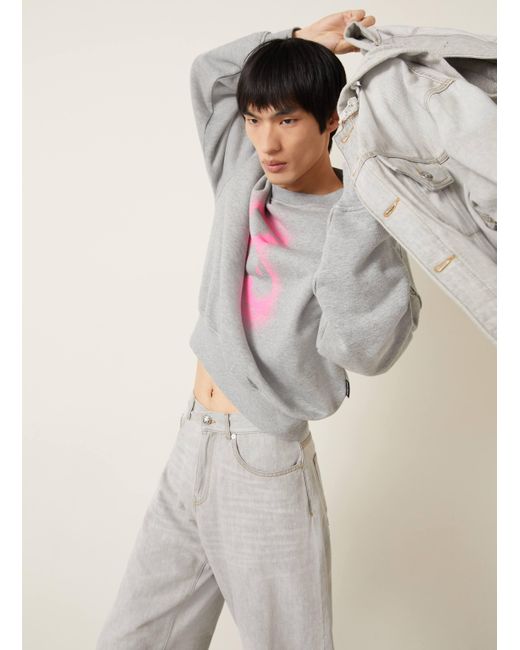 Palm Angels Oversized-Sweatshirt in Gray für Herren