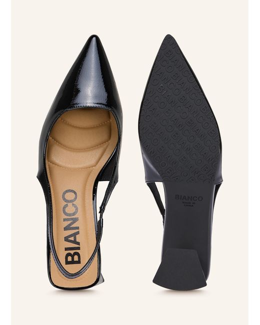 Bianco Black Slingpumps
