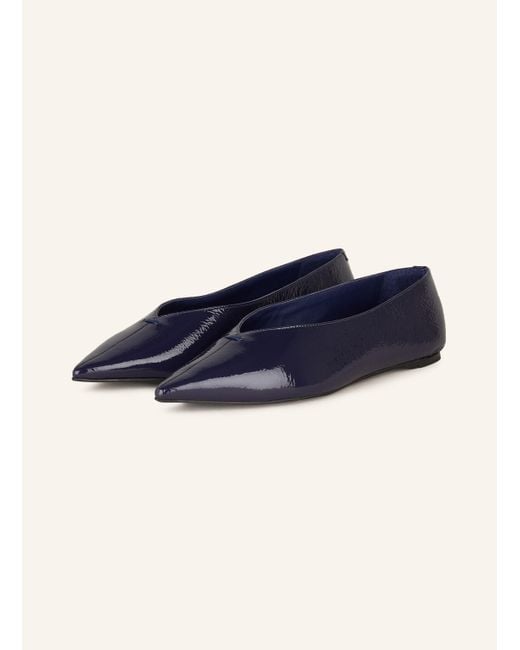Carrano Blue Lackballerinas