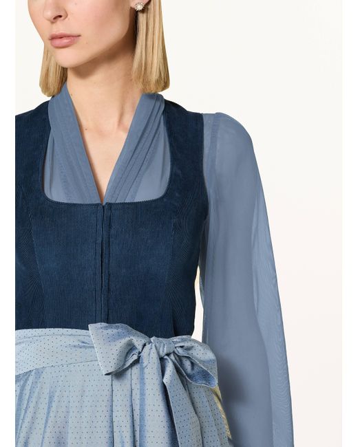 Johann & Johanna Blue Dirndlbluse aus Mesh