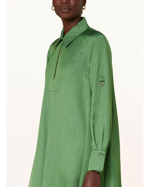 Riani Green Kleid mit Leinen