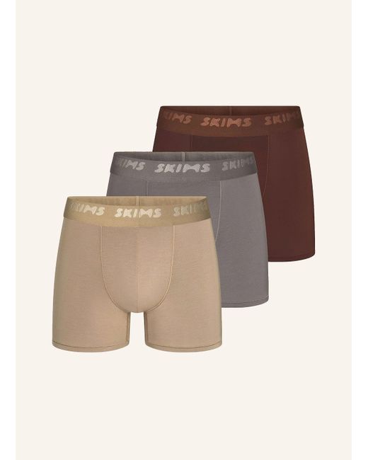 Skims 3er-Pack Boxershorts STRETCH in Natural für Herren