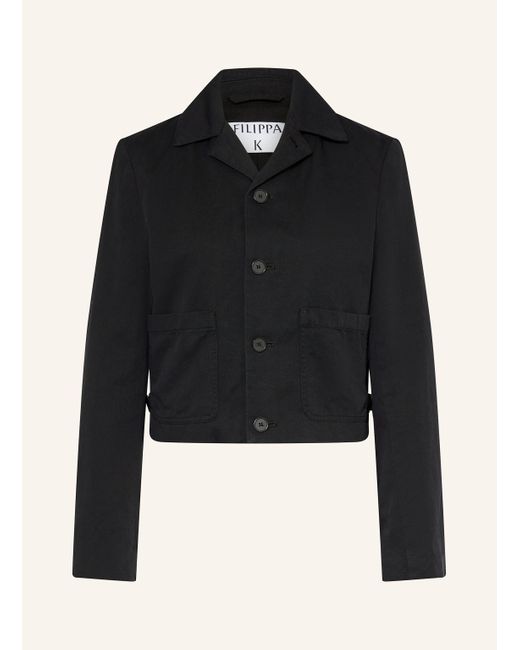 Filippa K Black Jacke mit Leinen