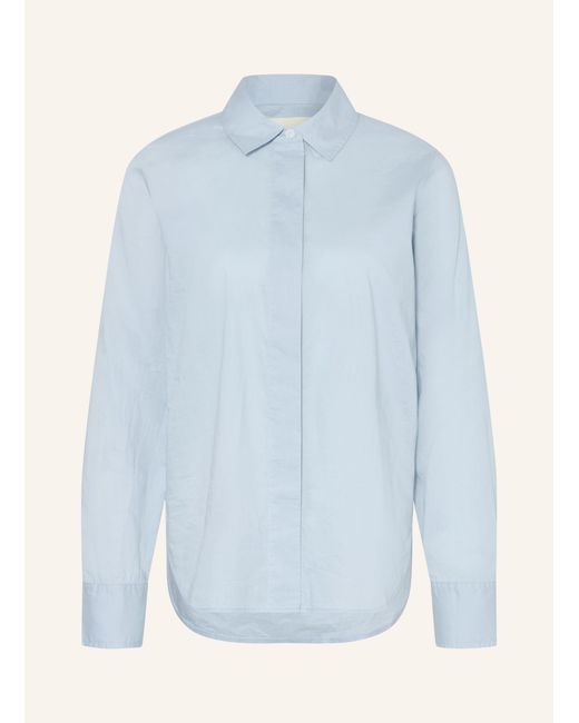 Closed Blue Oversized-Hemdbluse
