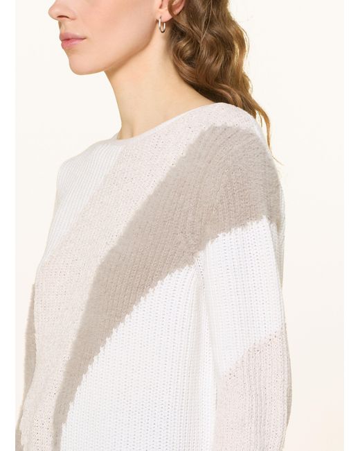 Monari Natural Pullover mit Glitzergarn