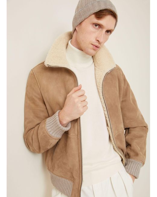 Brunello Cucinelli Cashmere-Pullover in Natural für Herren
