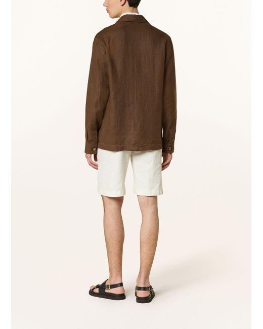 Tintoria Mattei 954 Overjacket aus Leinen in Brown für Herren