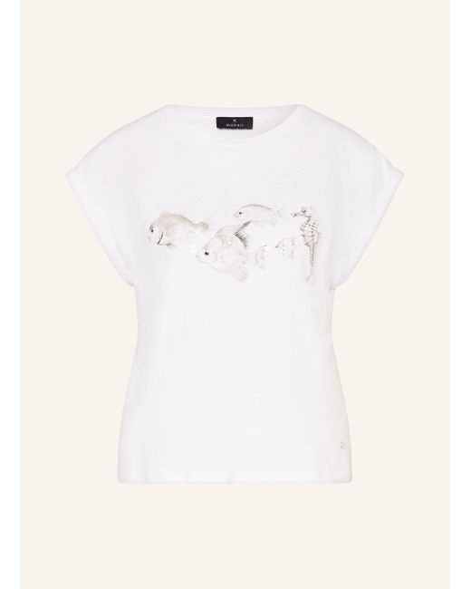 Monari Natural T-Shirt mit Schmucksteinen