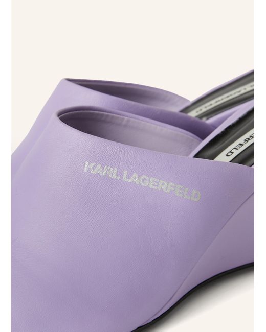Karl Lagerfeld Purple Wedges