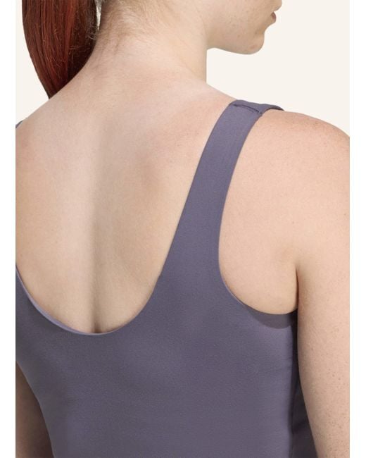 Adidas Purple 3-STREIFEN STUDIO ALL ME LIGHT SUPPORT TANK
