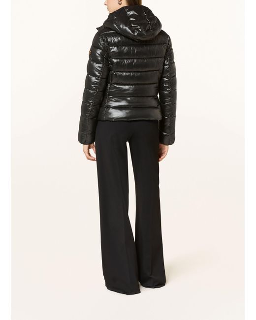 Save The Duck Black Steppjacke COSMARY mit abnehmbarer Kapuze