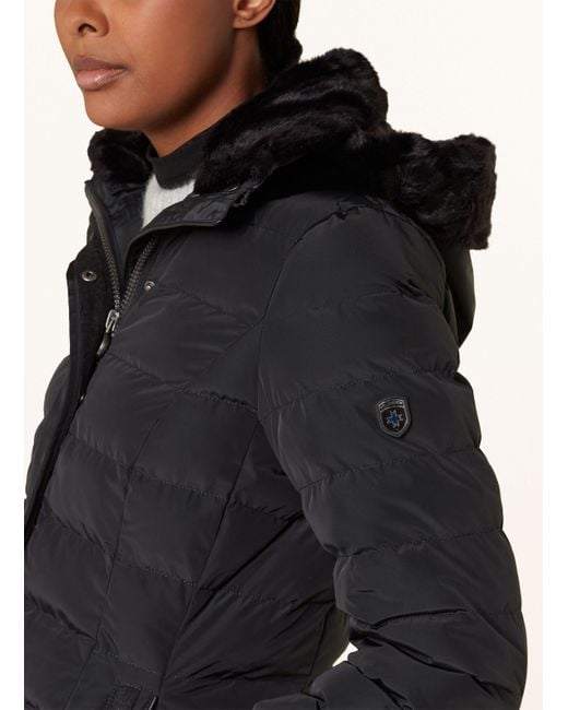 Wellensteyn Black Steppjacke SANTORIN SANT mit DUPONTTM SORONA®-Isolierung und abnehmbarem Kunstfell
