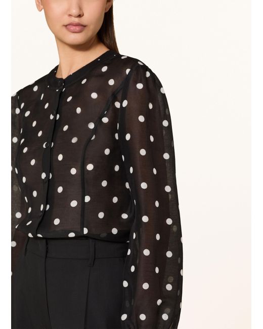 Marc Cain Black Bluse mit Leinen und Seide