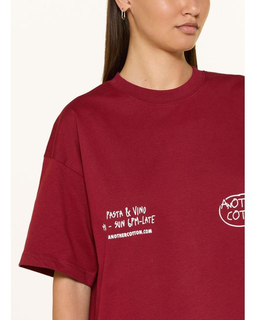 Another Cotton Lab Red Oversized-Shirt