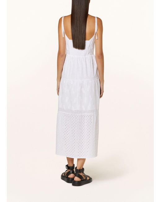 Marc Cain White Kleid mit Lochspitze