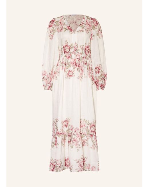 Mrs & HUGS Pink Leinenkleid