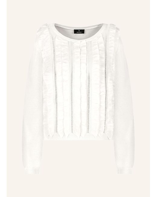 Monari Natural Pullover mit Rüschen