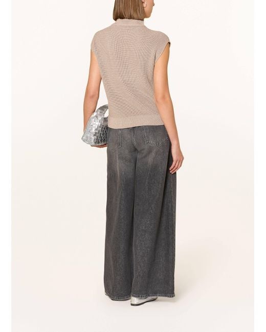 Monari Natural Pullunder mit Glitzergarn