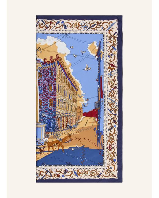 Ferragamo Blue Seidentuch