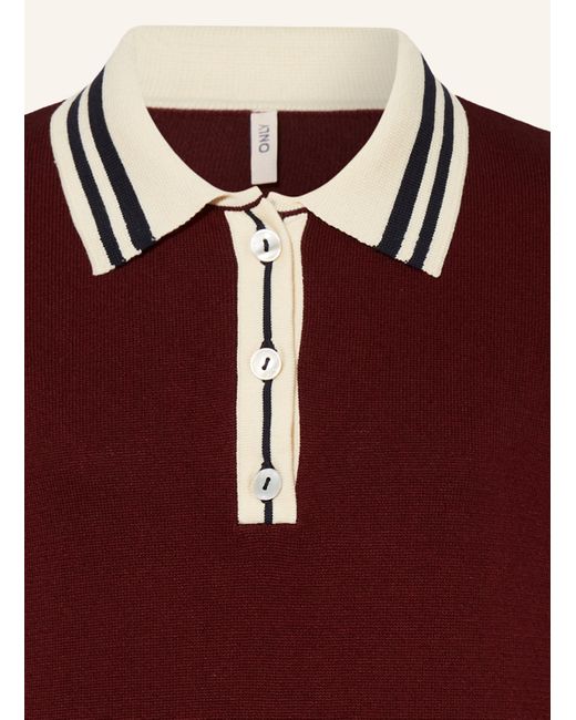 ONLY Red Strick-Polokleid