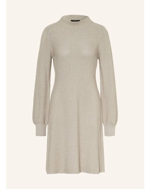 Monari Natural Strickkleid mit Glitzergarn