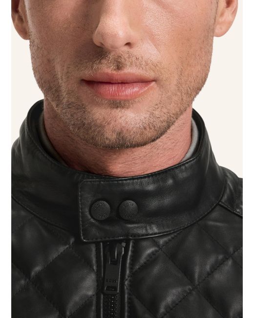 Boss Lederjacke JONN_IN in Black für Herren
