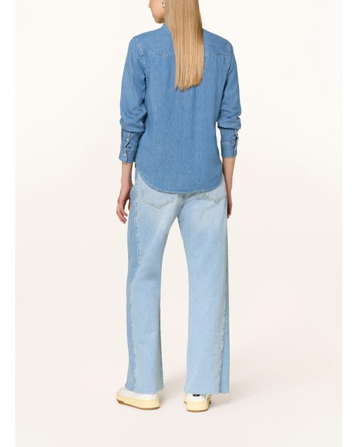 Levi's Blue Hemdbluse ICONIC WESTERN in Jeansoptik