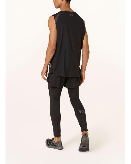 Y-3 2-in-1-Laufshorts RUNNING in Black für Herren