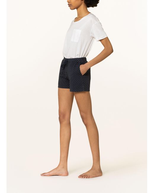 Schiesser Blue Schlafshorts MIX+RELAX