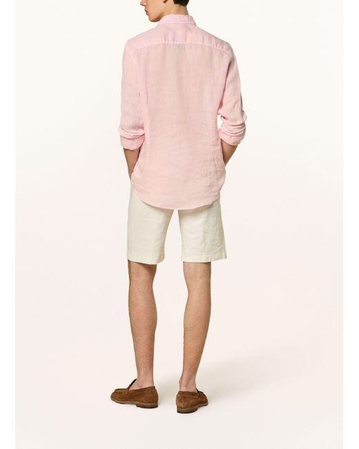 Stenstroms Leinenhemd Slim Fit in Pink für Herren