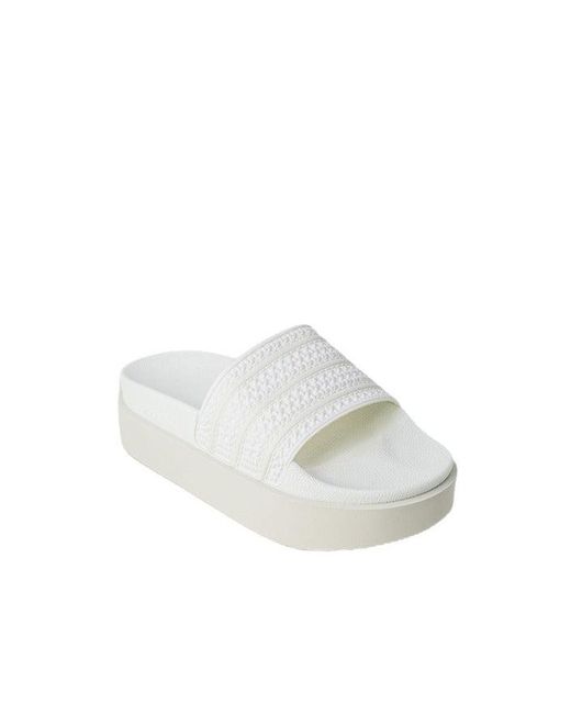 adidas Women Slippers in White | Lyst