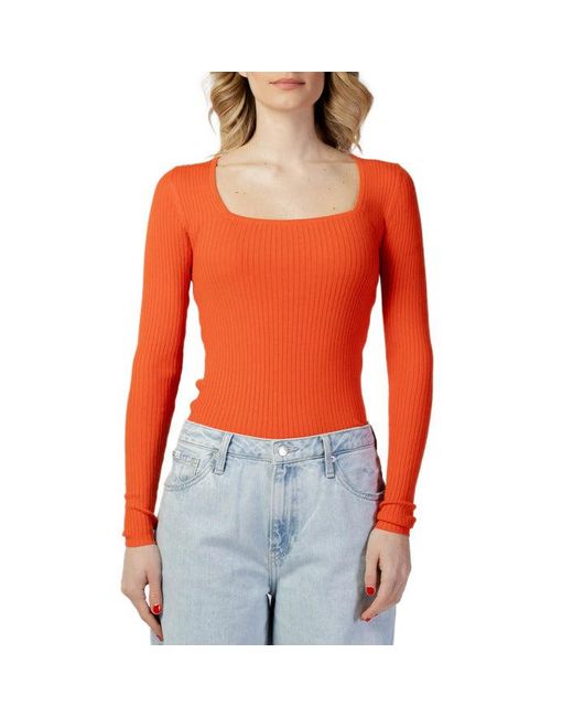 Vero Moda Synthetic Knitwear in Coral (Orange) | Lyst