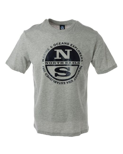 North Sails T-shirt in Gray for Men | Lyst